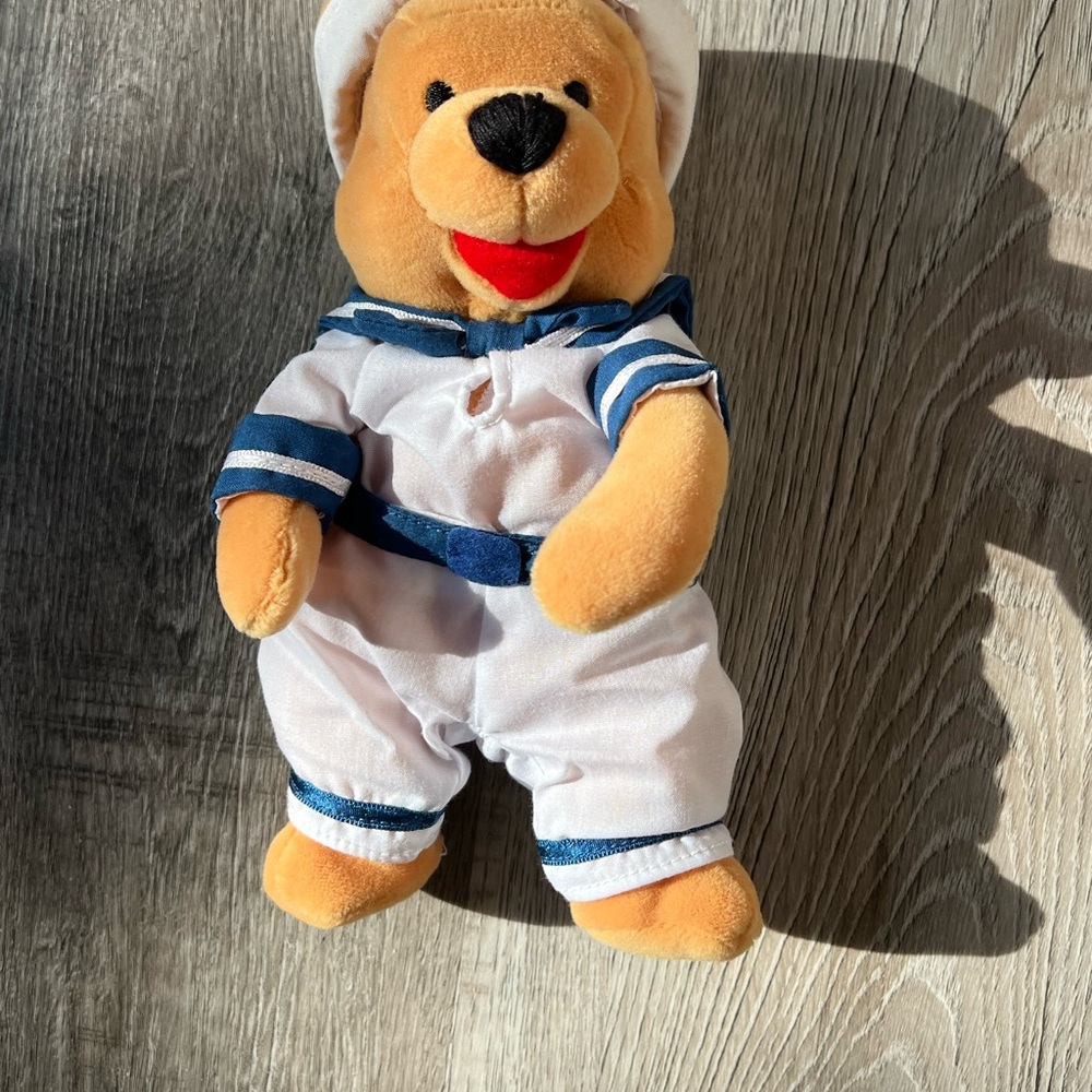 Rare Vintage Disney Sailor Winnie the Pooh Stuffed Animal